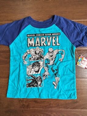 Marvel Comics Short Sleeve Top Spider-Man Iron Man Hulk